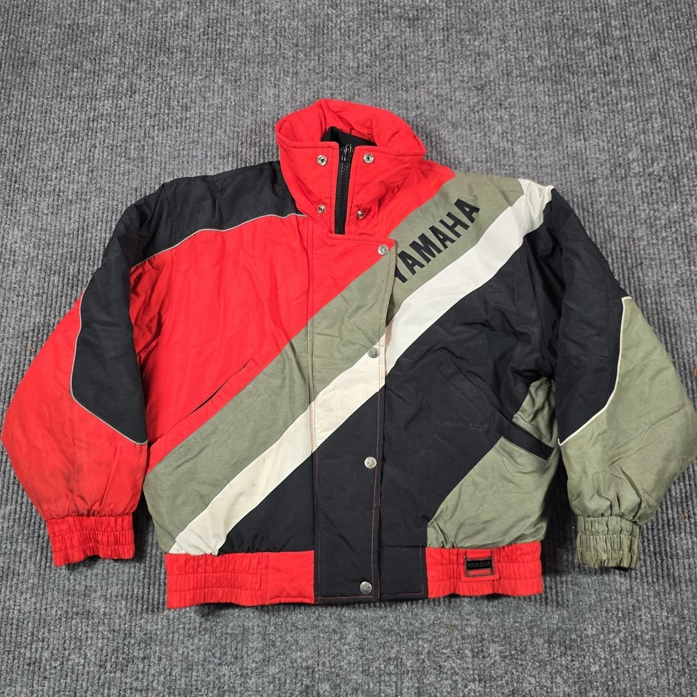 Vintage Yamaha Sportswear Jacket Womens Medium‎ Multicolor Bomber Motorcycle